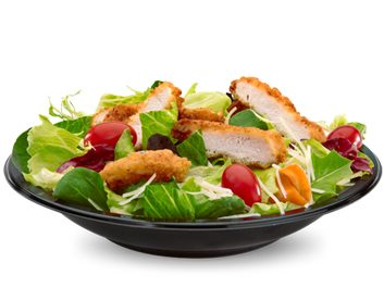 Salade César Suprême avec poulet croustillant chaud de McDonald's